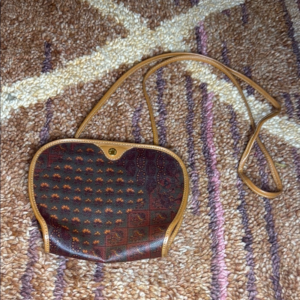 Vintage Escada Crossbody Bag with Floral Print